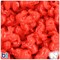 BeadTin Bright Red Opaque 25mm Elephant Plastic Pony Beads (24pcs)